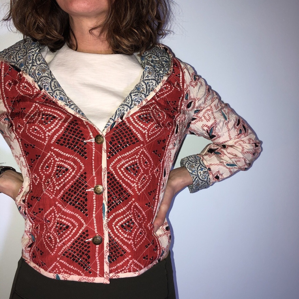 FREE PEOPLE button up jacket - Picture 2 of 3